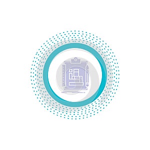 Algorithm, process, scheme, work, workflow Glyph Icon. Vector isolated illustration