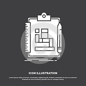 Algorithm, process, scheme, work, workflow Icon. glyph vector symbol for UI and UX, website or mobile application