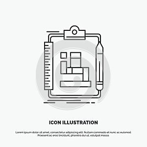 Algorithm, process, scheme, work, workflow Icon. Line vector gray symbol for UI and UX, website or mobile application