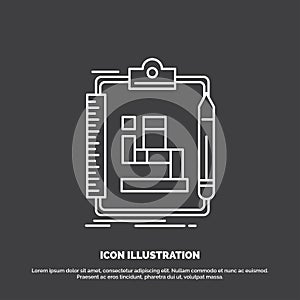 Algorithm, process, scheme, work, workflow Icon. Line vector symbol for UI and UX, website or mobile application