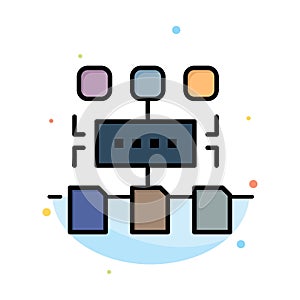 Algorithm, Program, User, Document Abstract Flat Color Icon Template