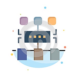 Algorithm, Program, User, Document Abstract Flat Color Icon Template