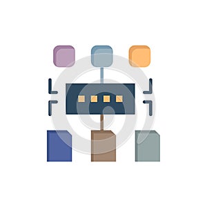 Algorithm, Program, User, Document  Flat Color Icon. Vector icon banner Template