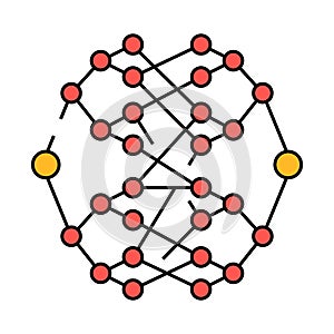 algorithm quantum technology icon color illustration