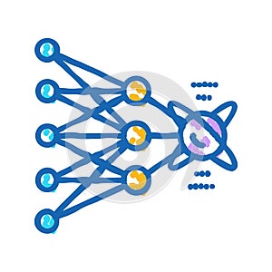 algorithm quantum technology icon doodle illustration