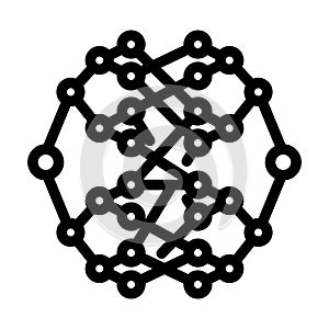 algorithm quantum technology line icon vector illustration