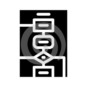 algorithm software data science glyph icon vector illustration