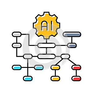 algorithm transparency color icon vector illustration