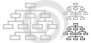 Algorithm Tree Vector Mesh Network Model and Triangle Mosaic Icon