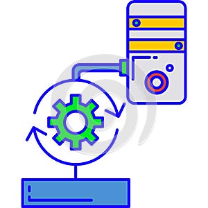 Algorithm update icon vector isolated on white