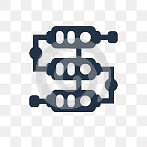 Algorithm vector icon isolated on transparent background, Algorithm transparency concept can be used web and mobile