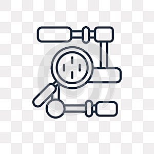 Algorithm vector icon isolated on transparent background, linear