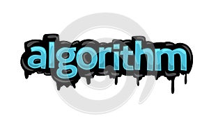 ALGORITHM writing vector design on white background