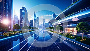 Algorithmic Architecture Growth. Artificial Intelligence concept. Generated Image