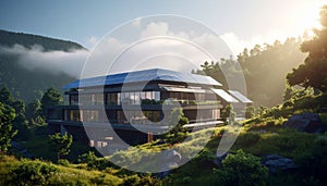 Algorithmic Architecture Growth. Artificial Intelligence concept. Generated Image