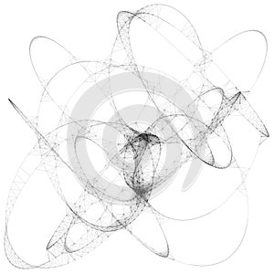 Abstract curve geometric line art sketch illustration