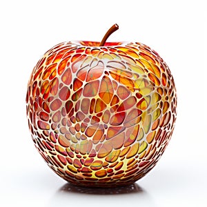 Algorithmic Art: Apple On White Background