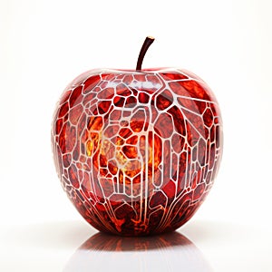 Algorithmic Art: Apple On White Background