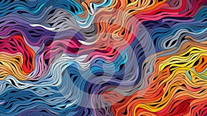 Algorithmic art crafts intricate patterns with vibrant colors emerge, AI Generated