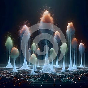 Algorithmic Tree Rings, AI generated image