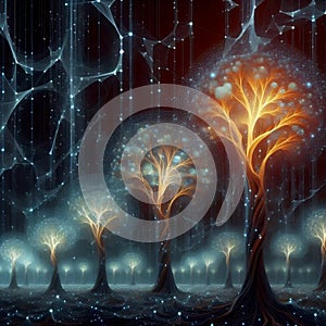 Algorithmic Tree Rings, AI generated image