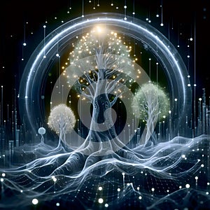 Algorithmic Tree Rings, AI generated image