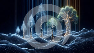 Algorithmic Tree Rings, AI generated image