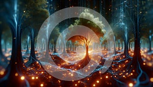 Algorithmic Tree Rings, AI generated image