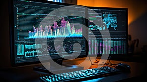 algorithms data on computer screen