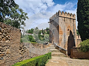 Alhambra Alcazaba Castle Towers Ruins Granada Andalusia Spain