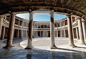 Alhambra de Granada. Court of the Carlos V palace