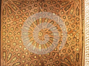 Alhambra de Granada. Nasrid Palaces. Wooden ceiling detail