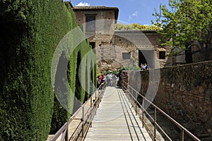 Alhambra, Entrance of the Nasrid Palaces, Granada,