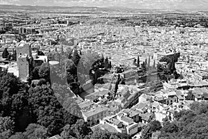 Alhambra - Fortress and view of Albacin, Granada, Spain