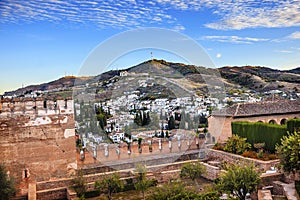 Alhambra Granada Cityscape Old Walls Andalusia Spain