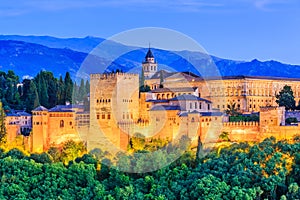 Alhambra of Granada, Spain.