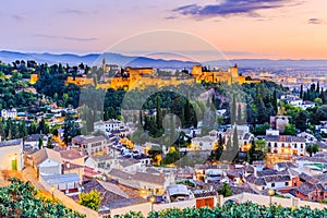 Alhambra of Granada, Spain.