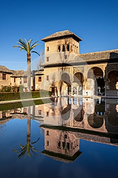 The Alhambra of Granada, Spain. View of the Nazari palaces photo