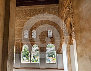 Alhambra Moorish Wall Designs City View Granada Andalusia Spain