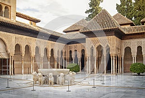 Alhambra Nazaries palace, Granada, Spain photo