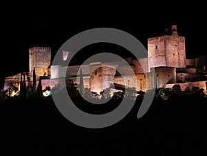 The Alhambra at night, Andalucia, Spain
