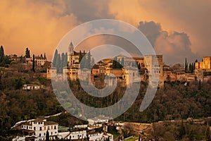 Alhambra palace in Granada, Andalucia, Spain