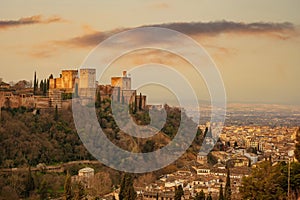 Alhambra palace in Granada, Andalucia, Spain