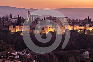 Alhambra Palace, Just After Sunset