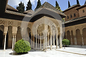 Alhambra, Palace of Lions, Granada, Spain photo