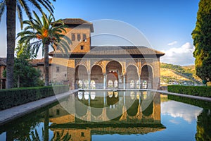 Alhambra patio with pool