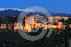 Alhambra at sunset photo