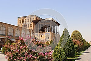 The Ali Qapu Palace on Naqsh-e Jahan Square in Isfahan city, Iran.