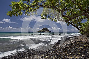 Alia island from Koki beach near Hana, Maui, Hawaii, USA photo