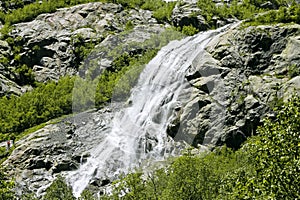 Alibek Waterfall. Dombay Mountains. The Northern Caucas photo